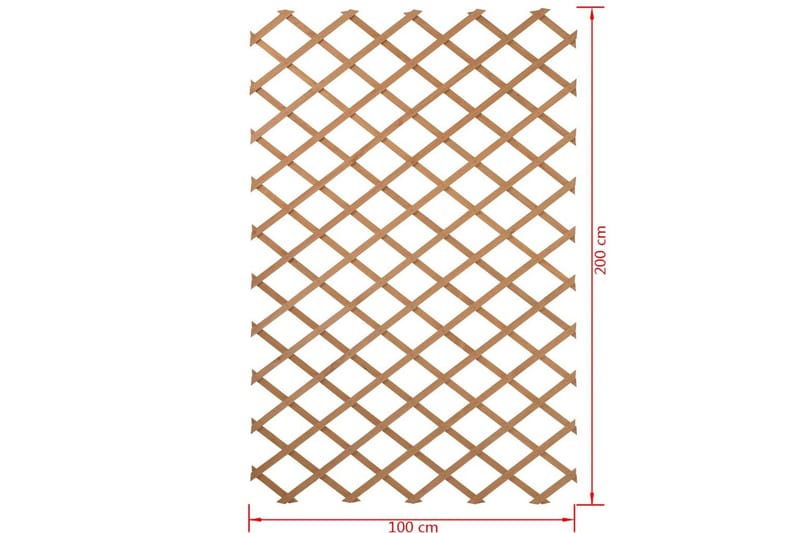 Nature Spaljé trädgård 100x200 cm trä 6041703 - Brun - Utemöbler - Övrigt utemöbler - Tillbehör - Övriga trädgårdstillbehör