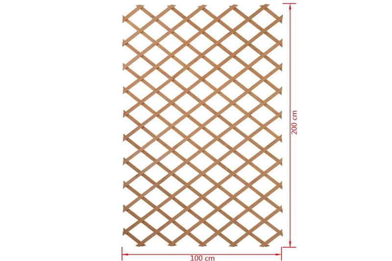 Nature Spaljé trädgård 100x200 cm trä 6041703 - Brun - Övriga trädgårdstillbehör