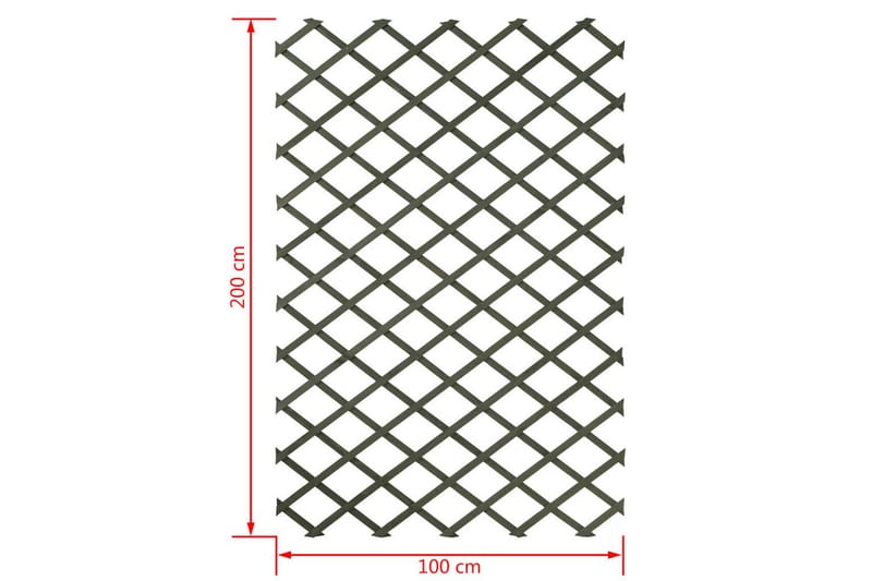 Nature Spaljé trädgård 100x200 cm trä grön 6041704 - Grön - Utemöbler - Övrigt utemöbler - Tillbehör - Övriga trädgårdstillbehör