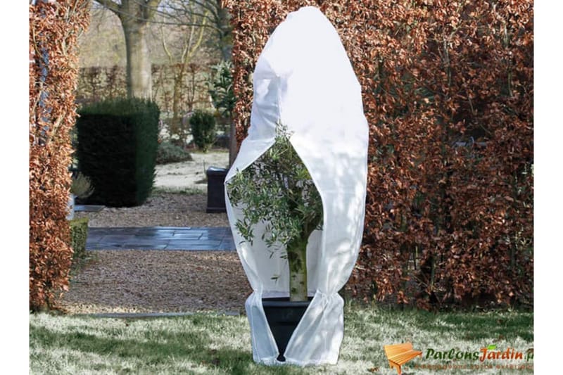 Nature Täckduk fleece med blixtlås 70 g/m² vit 2,5x2,5x3 m - Övriga trädgårdstillbehör