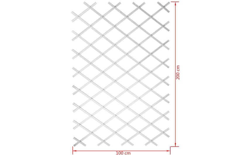 Nature Trädgårdsspaljé 100x200 cm PVC vit 6040703 - Vit - Utemöbler - Övrigt utemöbler - Tillbehör - Övriga trädgårdstillbehör