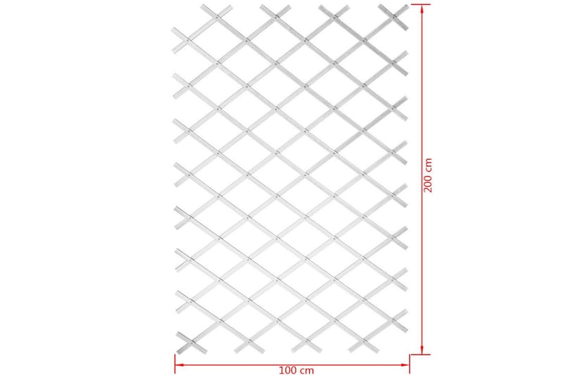 Nature Trädgårdsspaljé 100x200 cm PVC vit 6040703 - Vit - Övriga trädgårdstillbehör