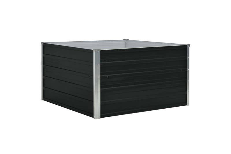 Odlingslåda 100x100x45 cm galvaniserat stål antracit - Grå - Utemöbler - Övrigt utemöbler - Tillbehör - Övriga trädgårdstillbehör