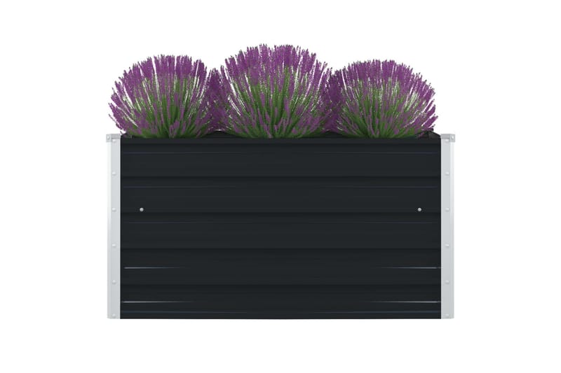 Odlingslåda 100x100x45 cm galvaniserat stål antracit - Grå - Utemöbler - Övrigt utemöbler - Tillbehör - Övriga trädgårdstillbehör