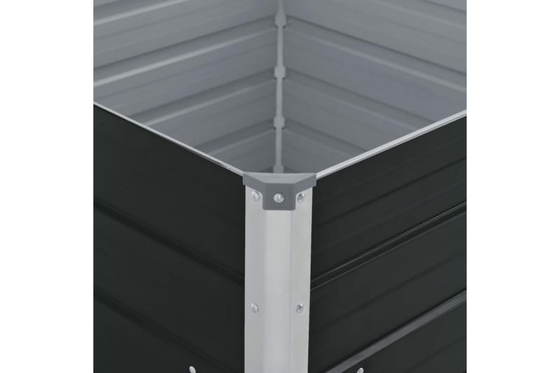 Odlingslåda 100x100x45 cm galvaniserat stål brun - Brun - Utemöbler - Övrigt utemöbler - Tillbehör - Övriga trädgårdstillbehör