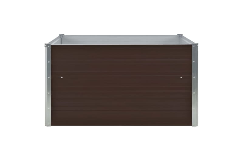 Odlingslåda 100x100x45 cm galvaniserat stål brun - Brun - Utemöbler - Övrigt utemöbler - Tillbehör - Övriga trädgårdstillbehör