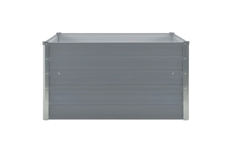 Odlingslåda 100x100x45 cm galvaniserat stål grå - Grå - Utemöbler - Övrigt utemöbler - Tillbehör - Övriga trädgårdstillbehör