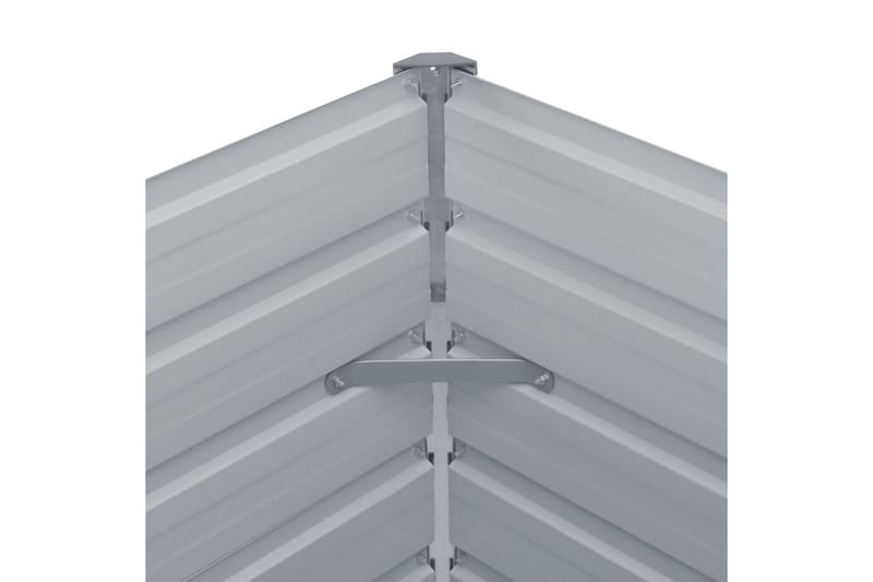 Odlingslåda 100x100x77 cm galvaniserad stål grön - Grön - Utemöbler - Övrigt utemöbler - Tillbehör - Övriga trädgårdstillbehör