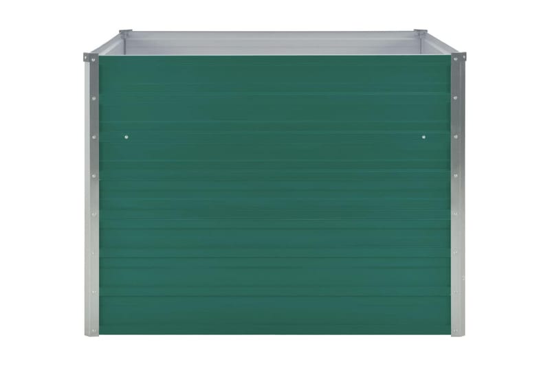 Odlingslåda 100x100x77 cm galvaniserad stål grön - Grön - Utemöbler - Övrigt utemöbler - Tillbehör - Övriga trädgårdstillbehör