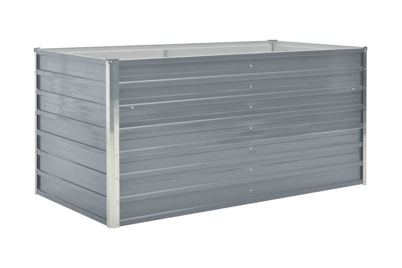 Odlingslåda 160x80x77 cm galvaniserad stål grå - Grå - Utemöbler - Övrigt utemöbler - Tillbehör - Övriga trädgårdstillbehör