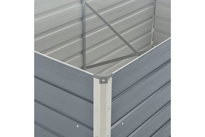 Odlingslåda 160x80x77 cm galvaniserad stål grå - Grå - Utemöbler - Övrigt utemöbler - Tillbehör - Övriga trädgårdstillbehör