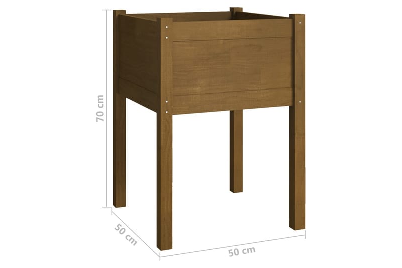 Odlingslåda 2 st honungsbrun 50x50x70 cm massiv furu - Honung - Utemöbler - Övrigt utemöbler - Tillbehör - Övriga trädgårdstillbehör