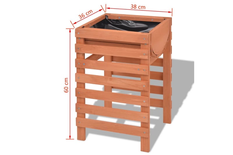 Odlingslåda 38x36x60 cm trä - Beige - Övriga trädgårdstillbehör - Blomlåda