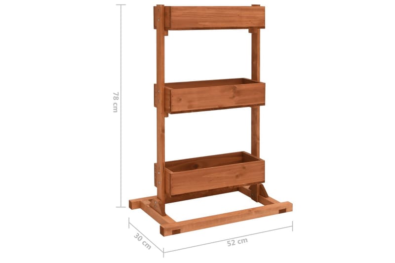 Odlingslåda 52x30x78 cm granträ - Brun - Utemöbler - Övrigt utemöbler - Tillbehör - Övriga trädgårdstillbehör