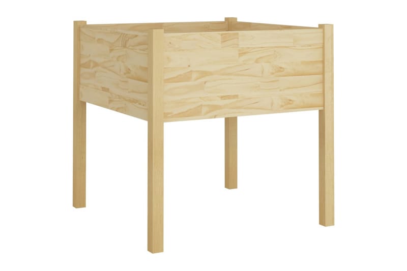 Odlingslåda 70x70x70 cm massiv furu - Brun - Utemöbler - Övrigt utemöbler - Tillbehör - Övriga trädgårdstillbehör