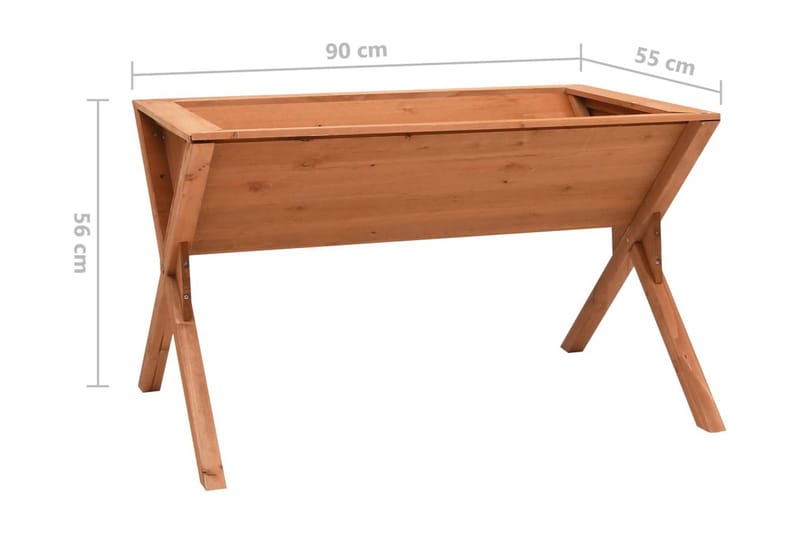 Odlingslåda 90x55x56 cm granträ - Brun - Utemöbler - Övrigt utemöbler - Tillbehör - Övriga trädgårdstillbehör