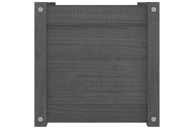 Odlingslåda grå 40x40x40 cm massiv furu - Grå - Utemöbler - Övrigt utemöbler - Tillbehör - Övriga trädgårdstillbehör