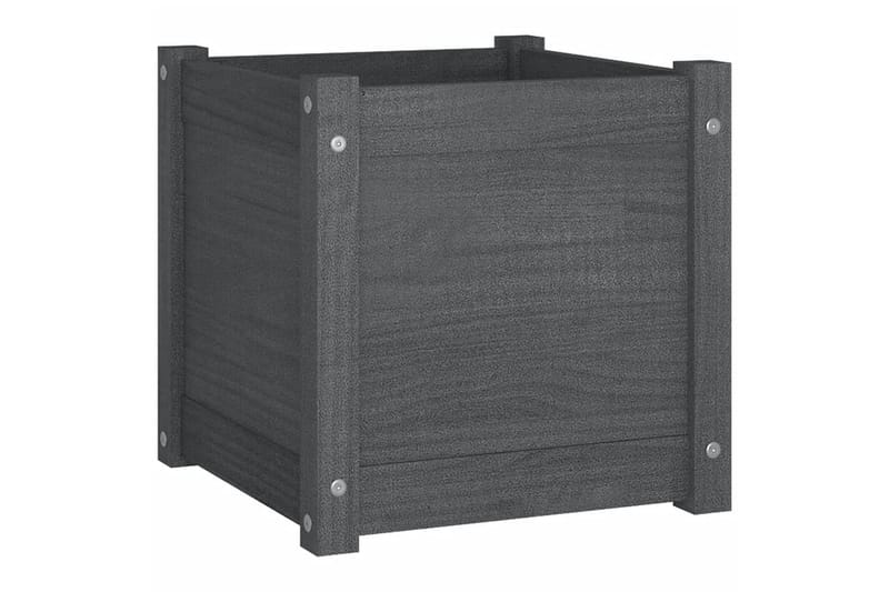 Odlingslåda grå 40x40x40 cm massiv furu - Grå - Utemöbler - Övrigt utemöbler - Tillbehör - Övriga trädgårdstillbehör
