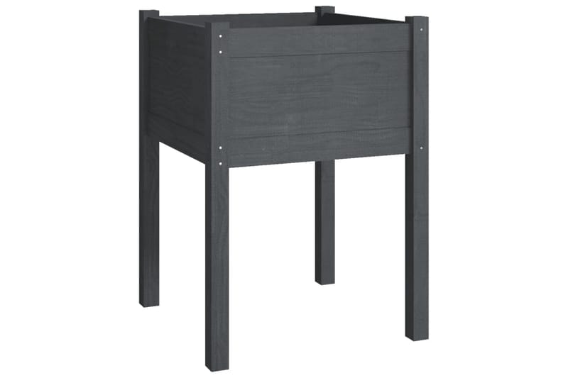 Odlingslåda grå 50x50x70 cm massiv furu - Grå - Utemöbler - Övrigt utemöbler - Tillbehör - Övriga trädgårdstillbehör
