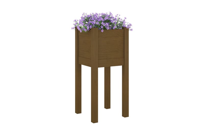 Odlingslåda honungsbrun 31x31x70 cm massiv furu - Honung - Utemöbler - Övrigt utemöbler - Tillbehör - Övriga trädgårdstillbehör