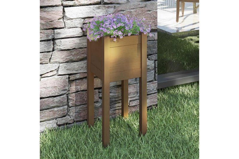 Odlingslåda honungsbrun 31x31x70 cm massiv furu - Honung - Utemöbler - Övrigt utemöbler - Tillbehör - Övriga trädgårdstillbehör