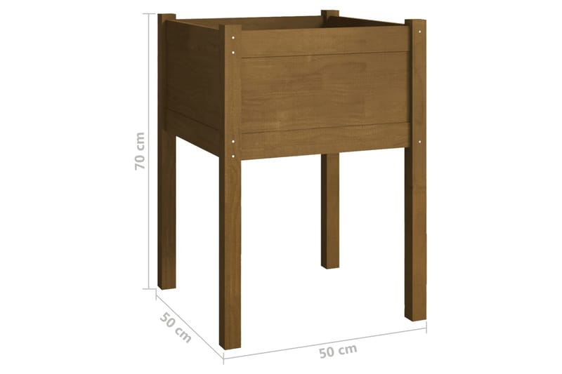 Odlingslåda honungsbrun 50x50x70 cm massiv furu - Honung - Utemöbler - Övrigt utemöbler - Tillbehör - Övriga trädgårdstillbehör
