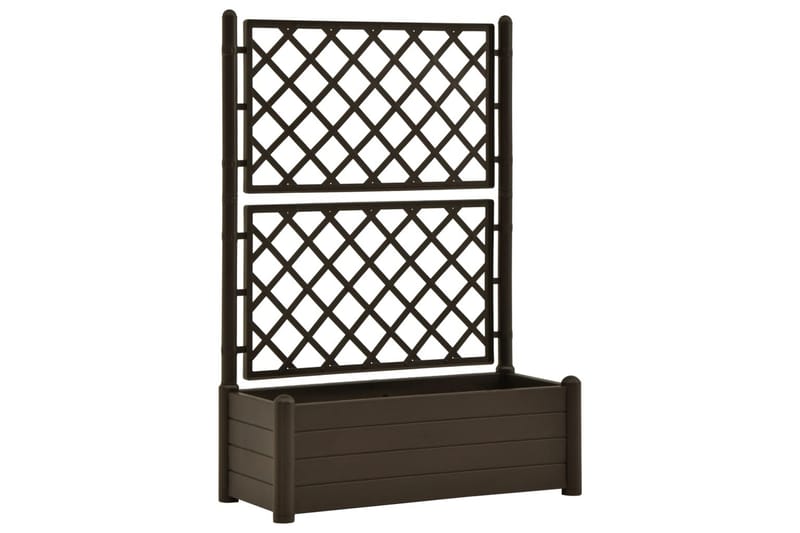 Odlingslåda med spaljé 100x43x142 cm PP mocka - Antracit - Utemöbler - Övrigt utemöbler - Tillbehör - Övriga trädgårdstillbehör