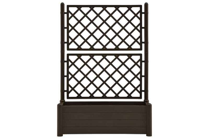 Odlingslåda med spaljé 100x43x142 cm PP mocka - Antracit - Utemöbler - Övrigt utemöbler - Tillbehör - Övriga trädgårdstillbehör