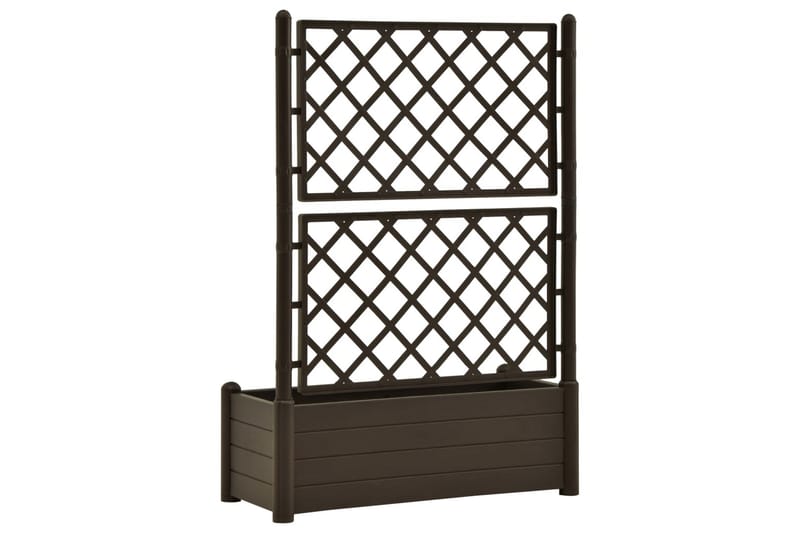 Odlingslåda med spaljé 100x43x142 cm PP mocka - Antracit - Utemöbler - Övrigt utemöbler - Tillbehör - Övriga trädgårdstillbehör