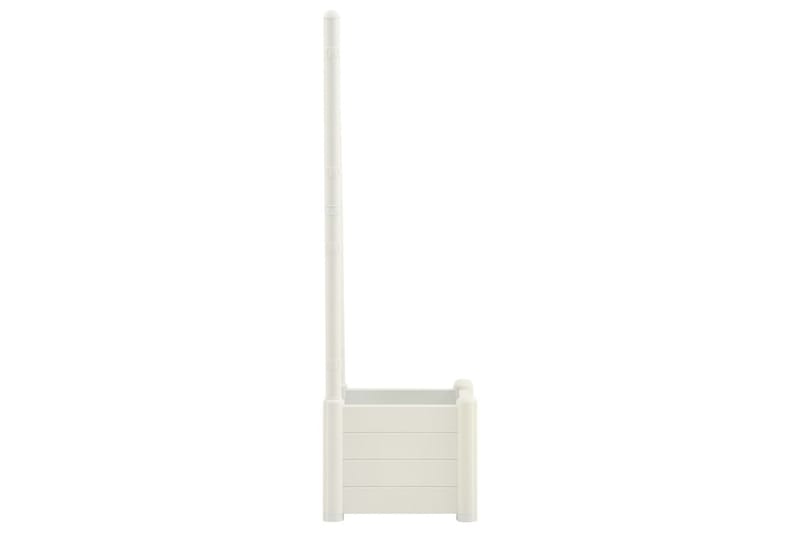 Odlingslåda med spaljé 43x43x142 cm PP vit - Vit - Utemöbler - Övrigt utemöbler - Tillbehör - Övriga trädgårdstillbehör