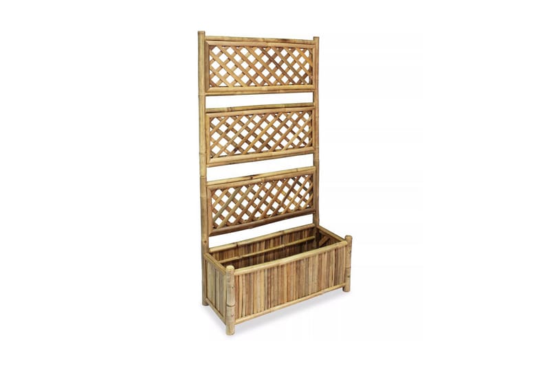 Odlingslåda med spaljé bambu 70 cm - Brun - Utemöbler - Övrigt utemöbler - Tillbehör - Övriga trädgårdstillbehör