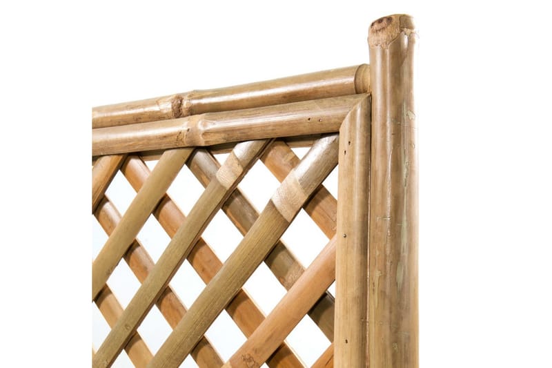 Odlingslåda med spaljé upphöjd bambu 40 cm - Brun - Övriga trädgårdstillbehör - Blomlåda
