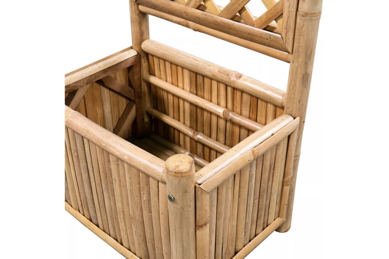 Odlingslåda med spaljé upphöjd bambu 40 cm - Brun - Utemöbler - Övrigt utemöbler - Tillbehör - Övriga trädgårdstillbehör