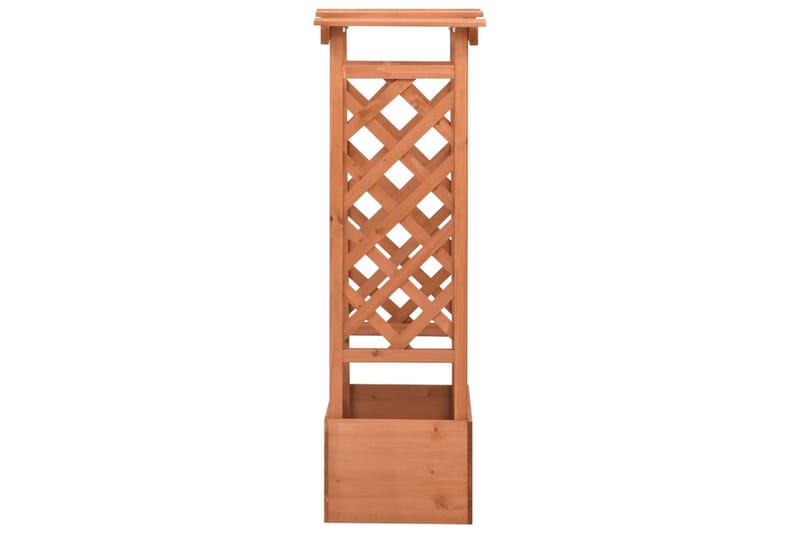 Odlingslåda med spaljébåge 49x39x117 cm granträ - Brun - Utemöbler - Övrigt utemöbler - Tillbehör - Övriga trädgårdstillbehör