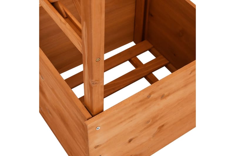 Odlingslåda med spaljébåge 49x39x130 cm granträ - Brun - Utemöbler - Övrigt utemöbler - Tillbehör - Övriga trädgårdstillbehör