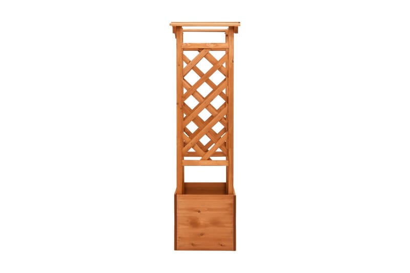 Odlingslåda med spaljébåge 49x39x130 cm granträ - Brun - Utemöbler - Övrigt utemöbler - Tillbehör - Övriga trädgårdstillbehör
