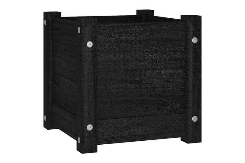 Odlingslåda svart 31x31x31 cm massiv furu - Svart - Utemöbler - Övrigt utemöbler - Tillbehör - Övriga trädgårdstillbehör