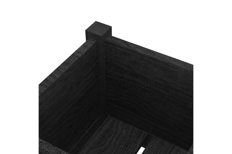 Odlingslåda svart 31x31x70 cm massiv furu - Svart - Utemöbler - Övrigt utemöbler - Tillbehör - Övriga trädgårdstillbehör