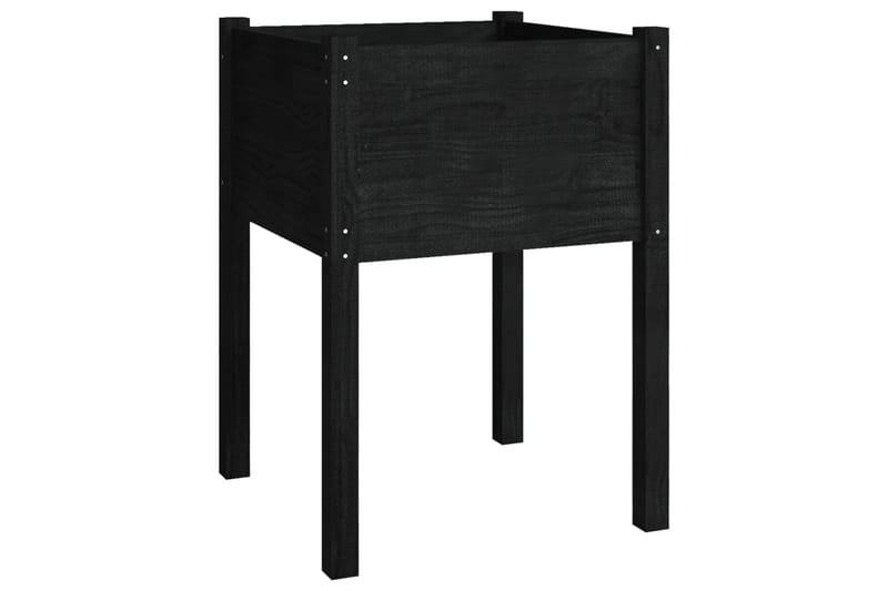 Odlingslåda svart 50x50x70 cm massiv furu - Svart - Utemöbler - Övrigt utemöbler - Tillbehör - Övriga trädgårdstillbehör