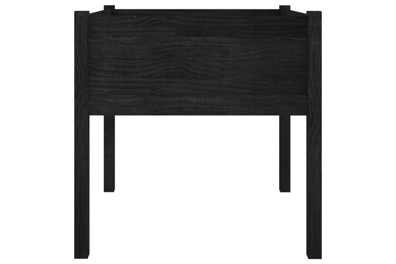 Odlingslåda svart 70x70x70 cm massiv furu - Svart - Utemöbler - Övrigt utemöbler - Tillbeh�ör - Övriga trädgårdstillbehör