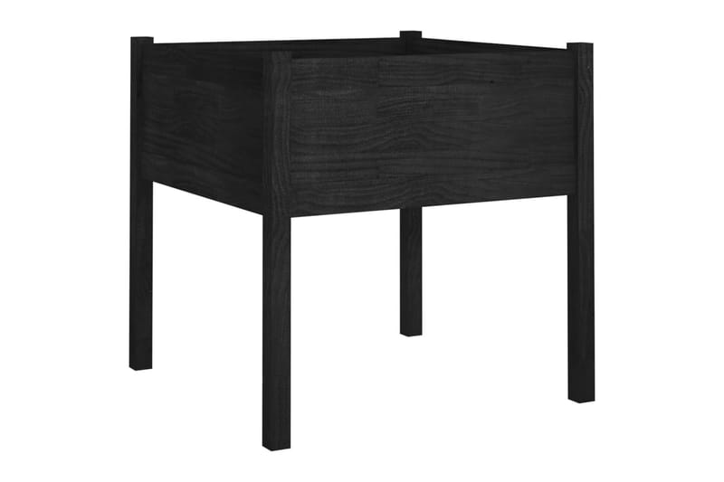 Odlingslåda svart 70x70x70 cm massiv furu - Svart - Utemöbler - Övrigt utemöbler - Tillbehör - Övriga trädgårdstillbehör