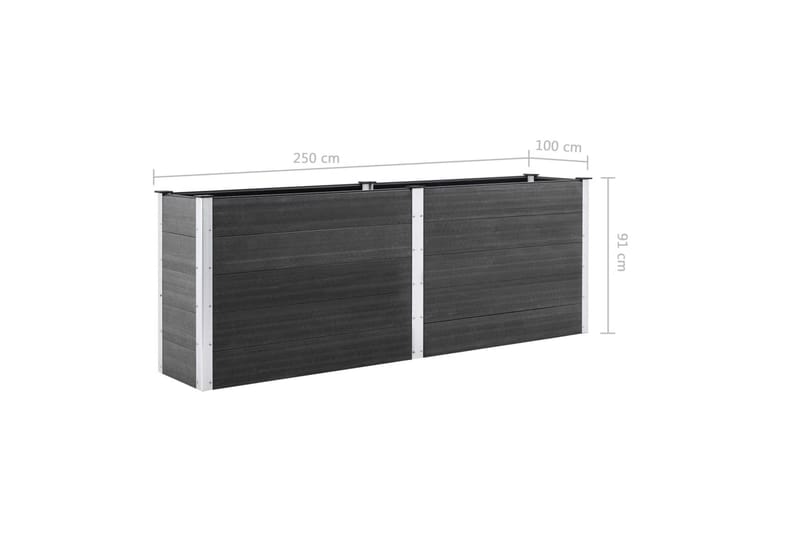 Odlingslåda upphöjd 150x100x91 cm WPC grå - Grå - Utemöbler - Övrigt utemöbler - Tillbehör - Övriga trädgårdstillbehör