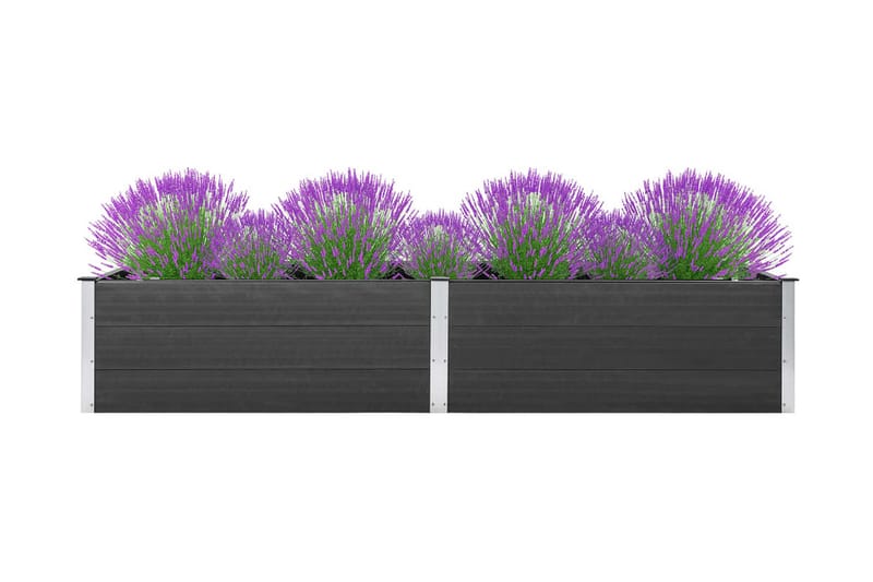 Odlingslåda upphöjd 300x100x54 cm WPC grå - Blomlåda - Övriga trädgårdstillbehör