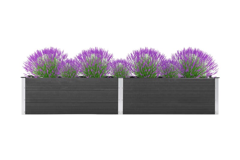 Odlingslåda upphöjd 300x50x54 cm WPC grå - Grå - Övriga trädgårdstillbehör - Blomlåda