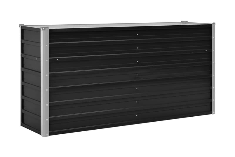Odlingslåda upphöjd antracit 160x40x77 cm galvaniserat stål - Grå - Utemöbler - Övrigt utemöbler - Tillbehör - Övriga trädgårdstillbehör