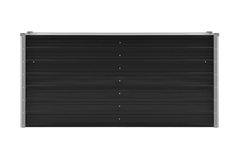 Odlingslåda upphöjd antracit 160x40x77 cm galvaniserat stål - Grå - Utemöbler - Övrigt utemöbler - Tillbehör - Övriga trädgårdstillbehör