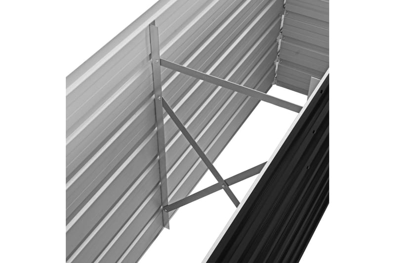 Odlingslåda upphöjd antracit 160x40x77 cm galvaniserat stål - Grå - Utemöbler - Övrigt utemöbler - Tillbehör - Övriga trädgårdstillbehör
