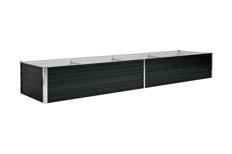 Odlingslåda upphöjd antracit 320x80x45 cm galvaniserat stål - Grå - Utemöbler - Övrigt utemöbler - Tillbehör - Övriga trädgårdstillbehör