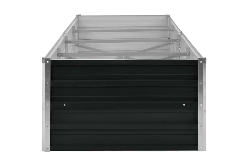 Odlingslåda upphöjd antracit 320x80x45 cm galvaniserat stål - Grå - Utemöbler - Övrigt utemöbler - Tillbehör - Övriga trädgårdstillbehör