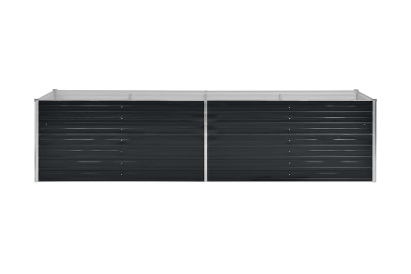 Odlingslåda upphöjd antracit 320x80x77 cm galvaniserat stål - Grå - Utemöbler - Övrigt utemöbler - Tillbehör - Övriga trädgårdstillbehör